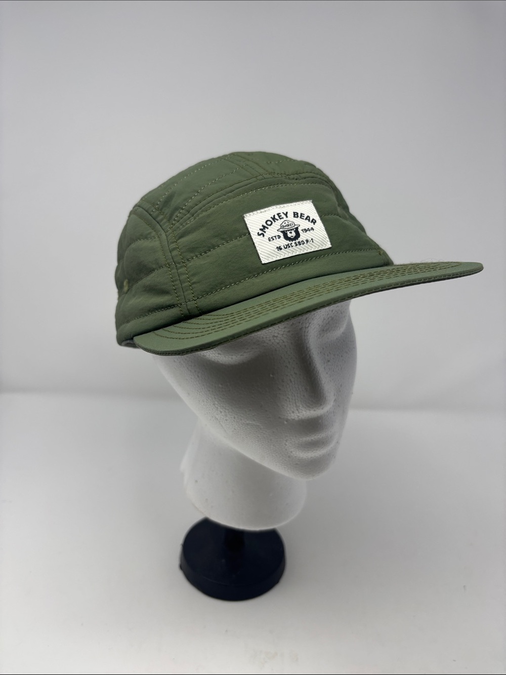 Smokey Bear Olive Green 5-Panel Camp Cap